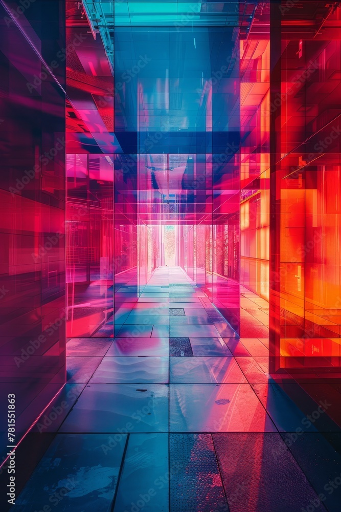 Representation of a technological futuristic Representation of a technological futuristic