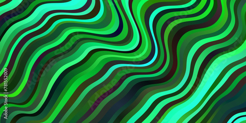Dark Green vector background with bows.