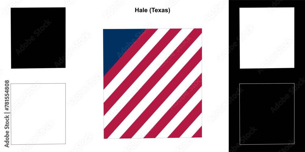 Hale County (Texas) outline map set Hale County (Texas) outline map set