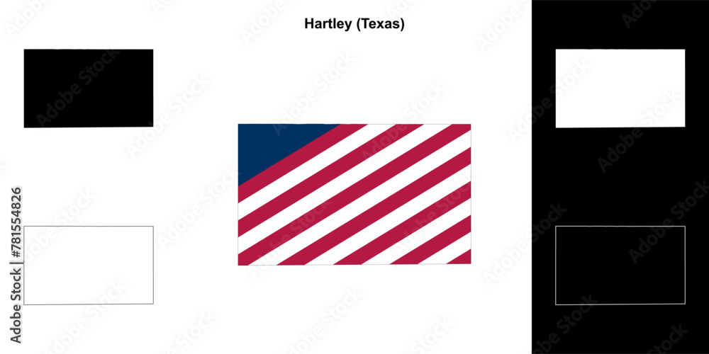 Hartley County (Texas) outline map set
