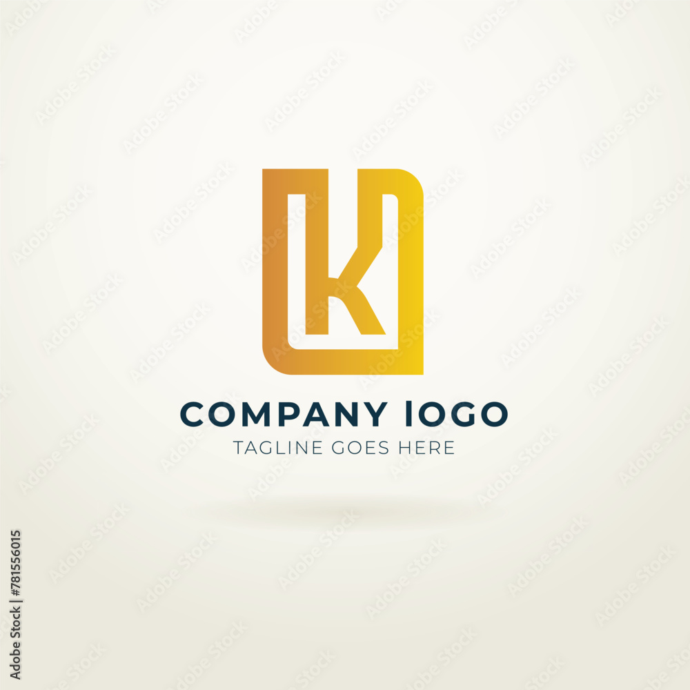 Fototapeta premium K logo design 