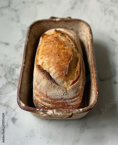 a loaf of bread with a rust colored crust that sits on top, in the style of ilford pan photo