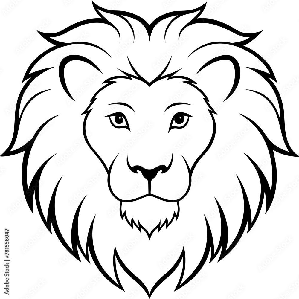 lion head isolated vector illustration