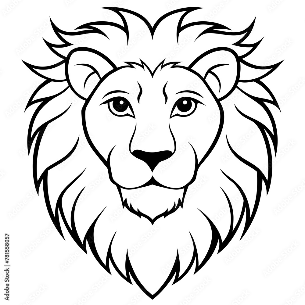 lion head isolated vector illustration