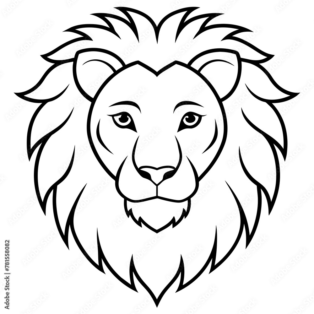 head of lion vector illustration