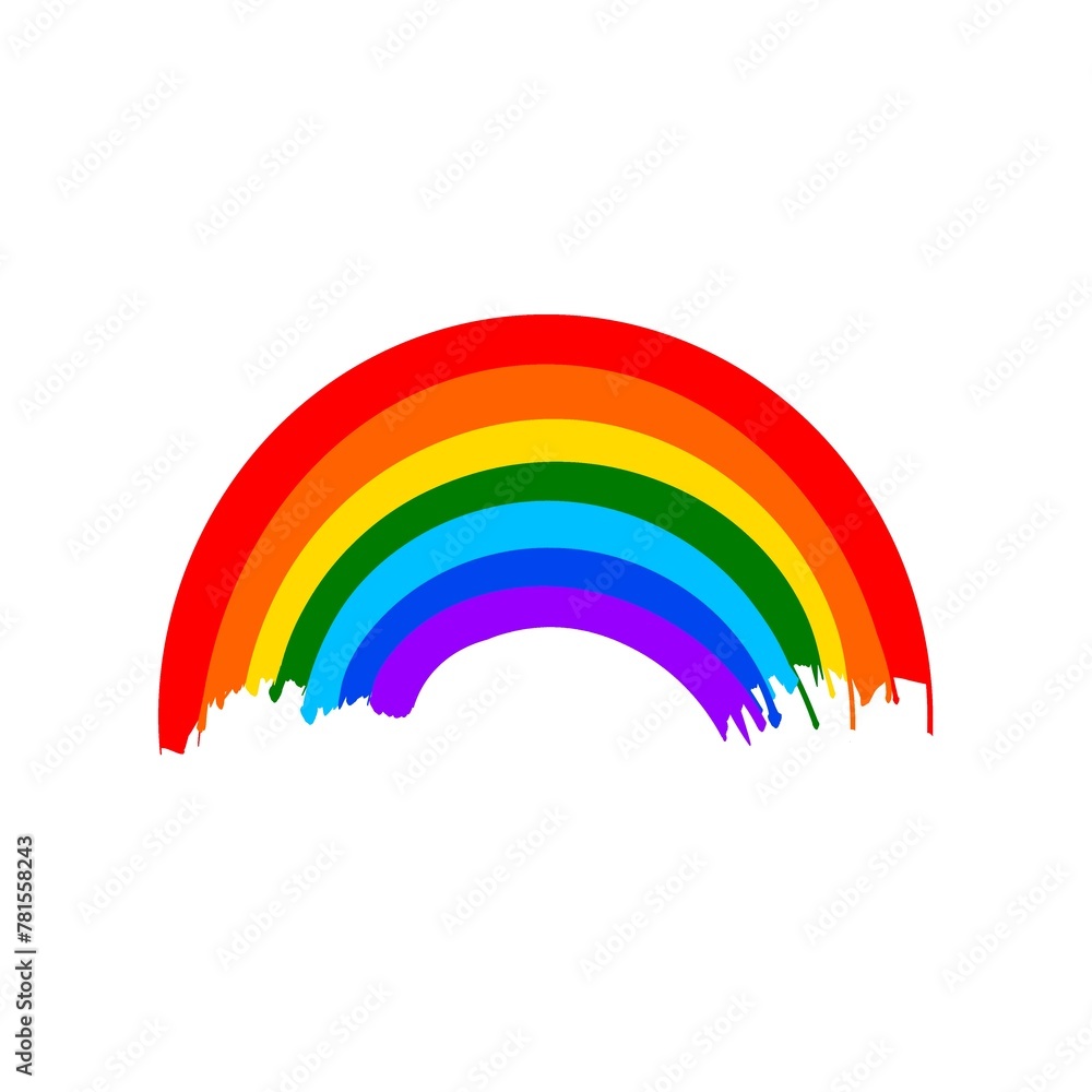 Fototapeta premium beautiful seven-color bright rainbow