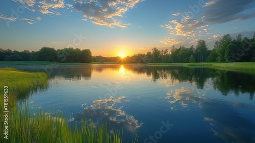 Large Body of Water With Trees in Background