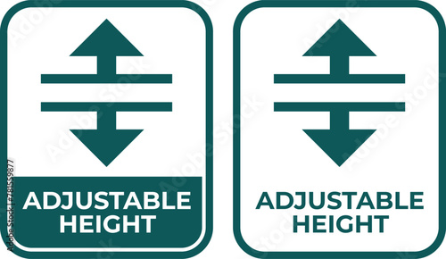 Adjustable height vector logo badge. Suitable for business, web, and product label