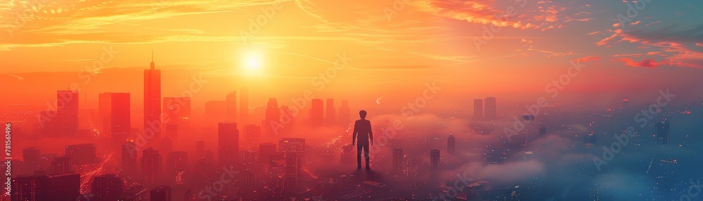 Representation of a technological futuristic Representation of a technological futuristic