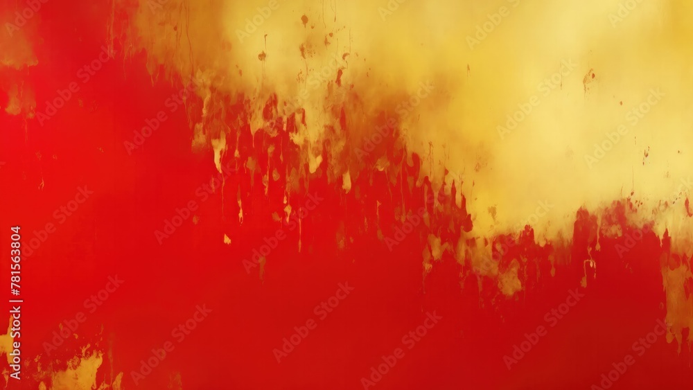 Abstract gold and Red painting background, brush texture, gold texture