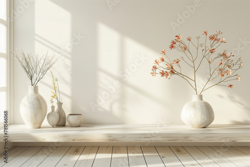 neutral product display background in scandinavian style  2 