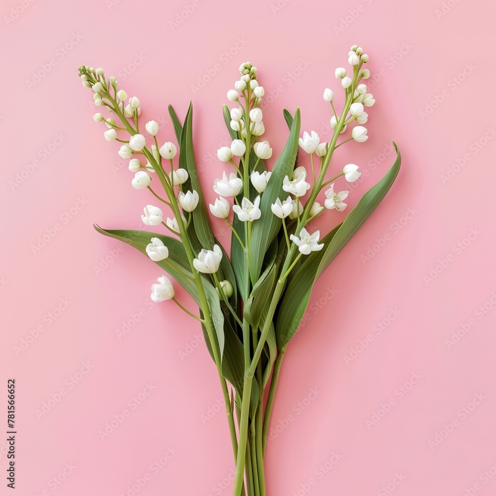 lilies of the valley flowers background.