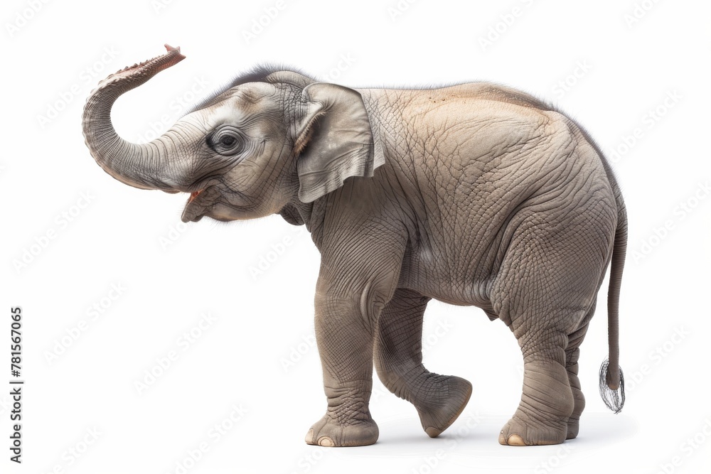 A photorealistic image of an elephant captures its presence and detailed features