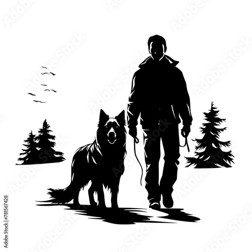 man silhouette, man svg, man png, boy silhouette, dog silhouette, dog illustration, man holding dog, dog, silhouette, vector, pet, woman, walk, animal, illustration, people, black, silhouettes, puppy,