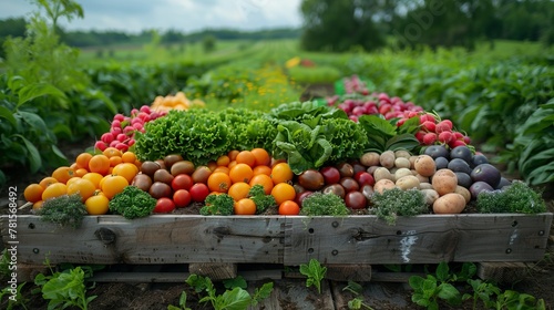 Harvest vegetables in the garden. Selective focus. Food.