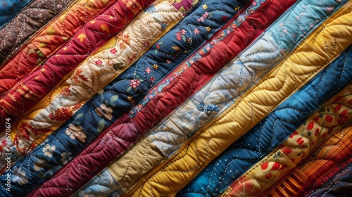 Close Up of Various Colored Fabrics