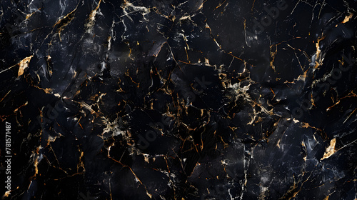 Black luxury marble with gold, abstract background texture