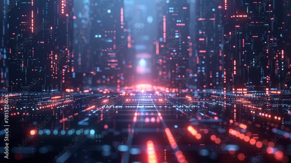 Representation of a technological futuristic Representation of a technological futuristic