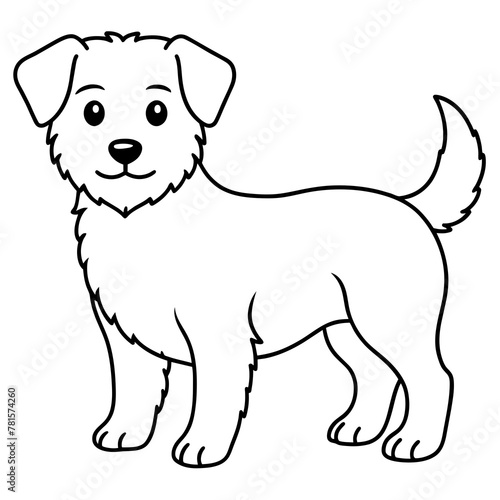 Cute Dog Line Art