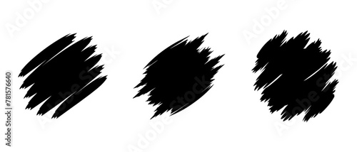 Set grunge brush Stroke . Vector Brush Stroke . Distressed Brush Stroke . Black Stroke .