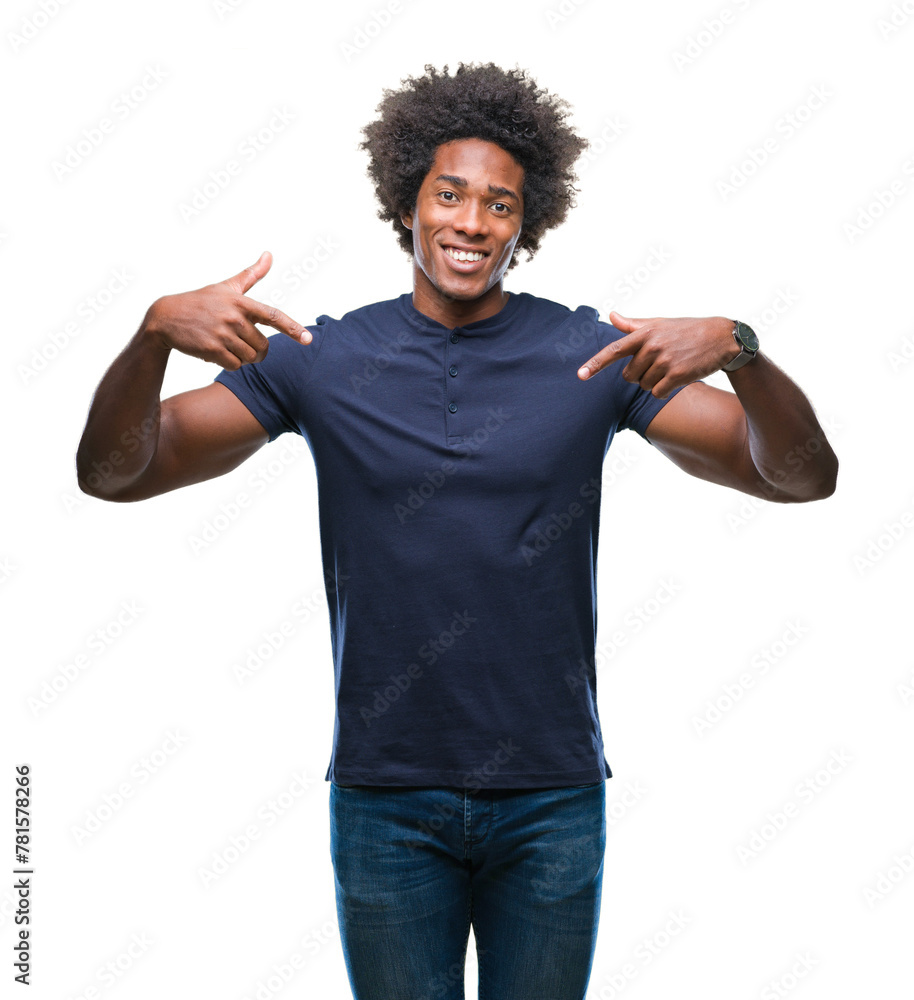 Afro american man over isolated background looking confident with smile on face, pointing oneself with fingers proud and happy. Afro american man over isolated background looking confident with smile on face, pointing oneself with fingers proud and happy.