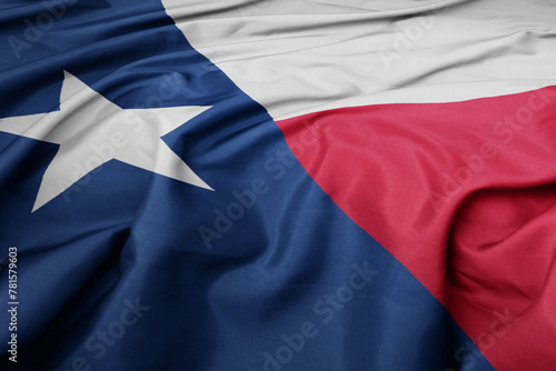 waving colorful flag of texas state.