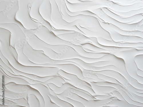 Decorative plaster wall texture in abstract white color