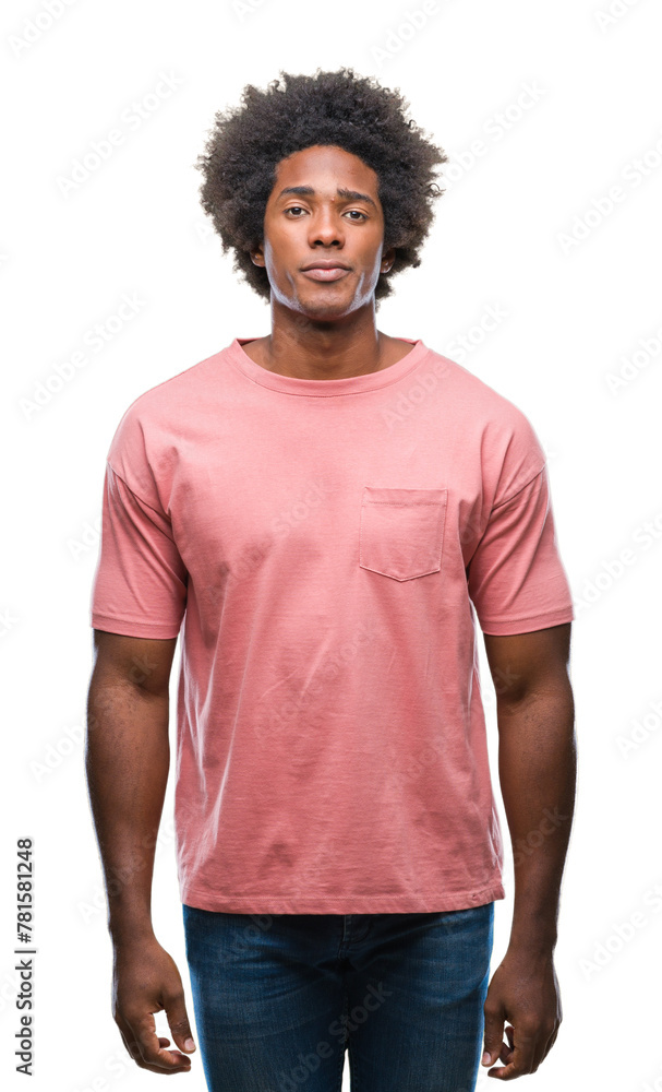 Afro american man over isolated background with serious expression on face. Simple and natural looking at the camera. Afro american man over isolated background with serious expression on face. Simple and natural looking at the camera.