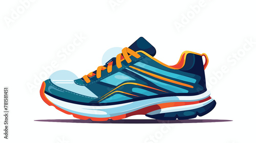 Modern sports shoes icon isolated 2d flat cartoon v