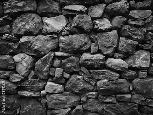 Stone grunge background depicted in black and white
