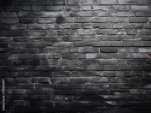 A black brick wall offers texture and background