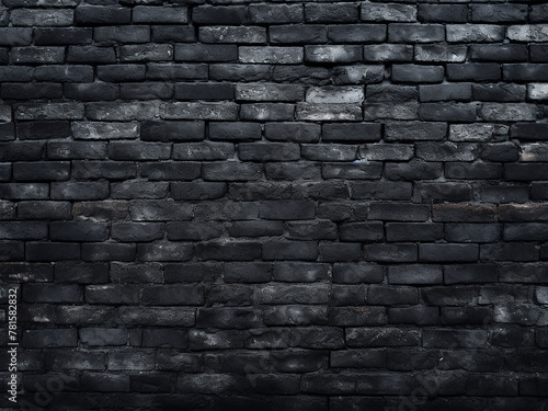 Texture and background merge in the black brick wall design