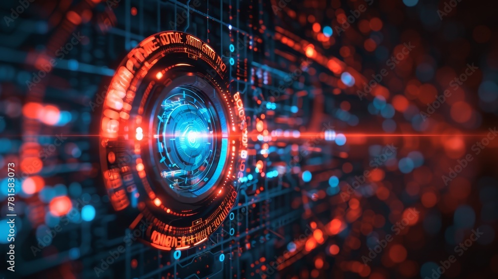 Obraz premium a futuristic security technology