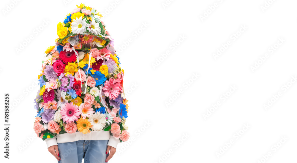 Hoodie made of flowers