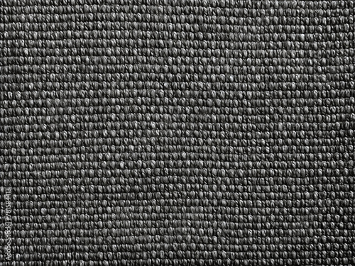 Canvas pattern macro image highlights rough gray fabric texture