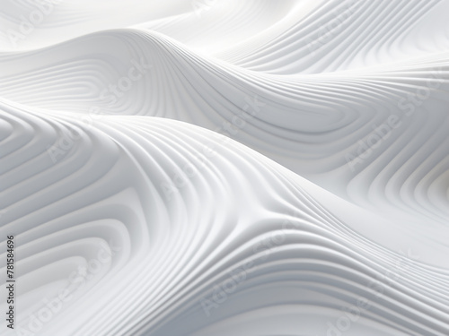 Shiny curved pattern creates chaotic abstract background in 3D