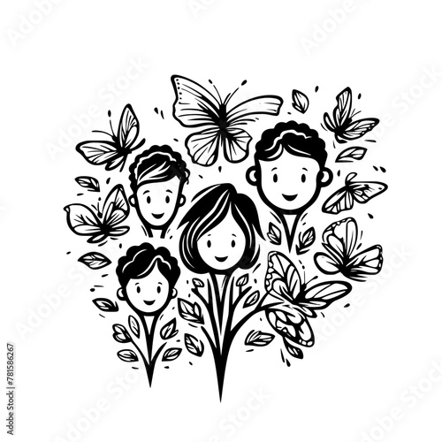 stick family svg bundle, stick family clipart, stick family cut files, huge pack of stick figure svg, svg files for cricut, family svg png bundle, family clipart, fathers day svg, father and children 