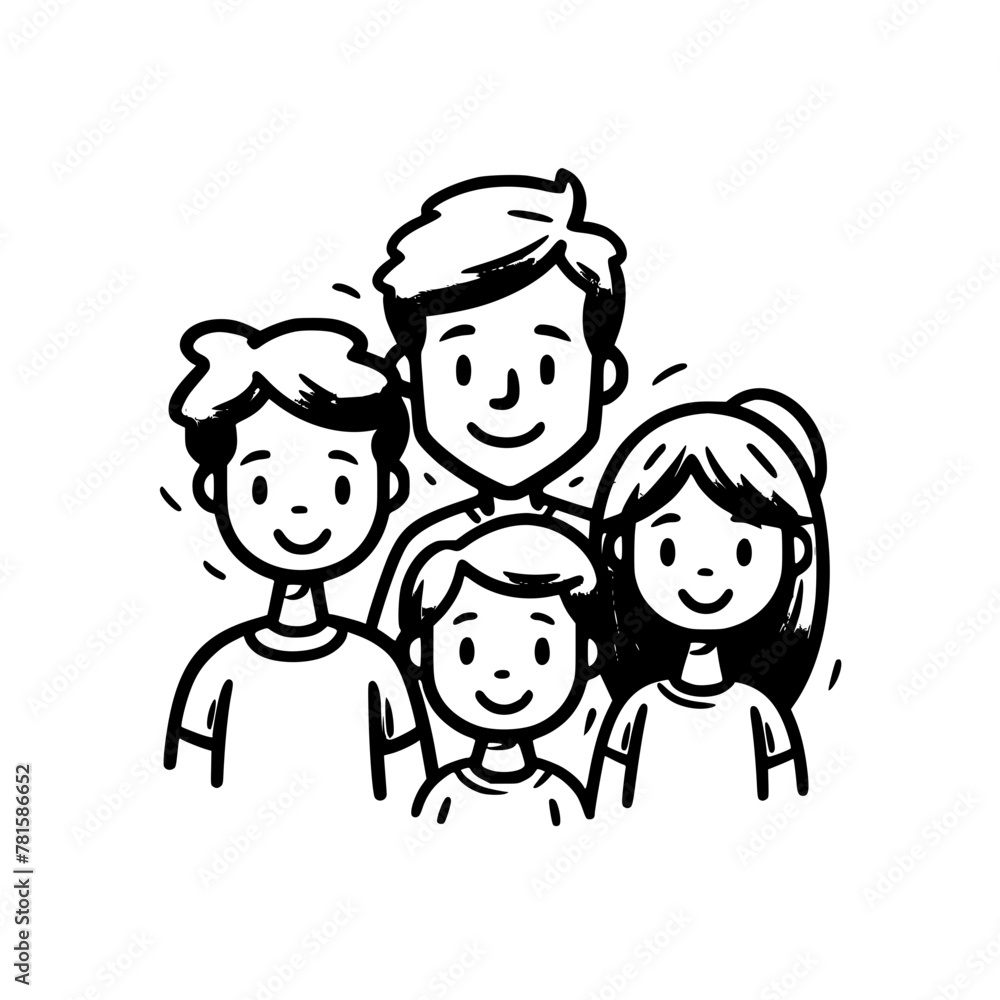 cartoon, family, boy, child, children, vector, kid, illustration, people, woman, kids, hair, baby, face, love, drawing, mother, father, fun, design, childhood, smile, son, set, smiling, playing, art, 