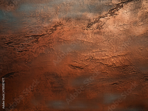 Aged copper texture surface depicted in detailed view