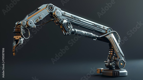 Robot arm is working in the production department in factory
