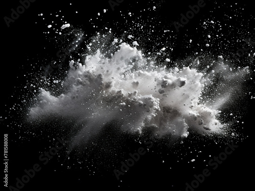 Freeze motion captures particles in powder explosion