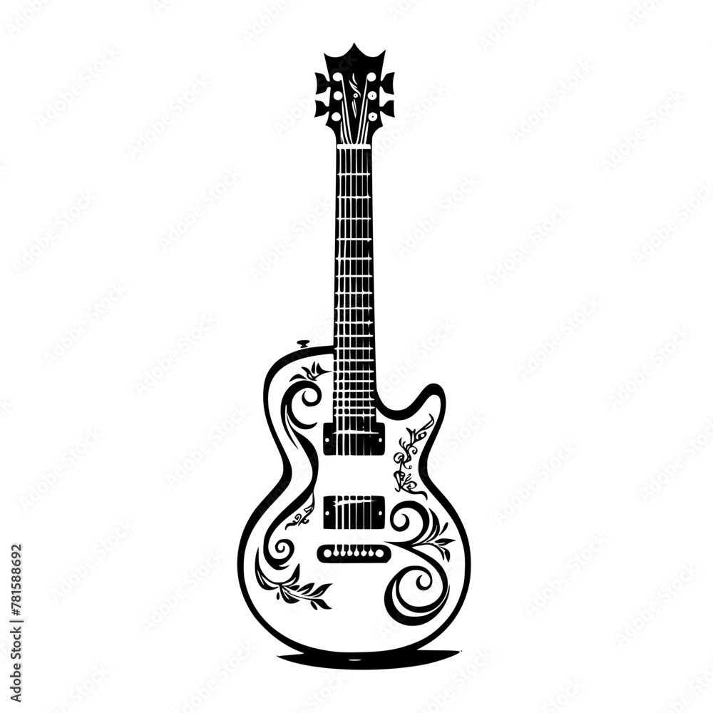 Naklejka premium bass guitar svg, guitar png, guitar silhouette, guitar shape svg, guitar svg, guitarist png, guitarist vector, guitar player vector, music svg, guitarist svg, musician svg, guitarist clipart, music no