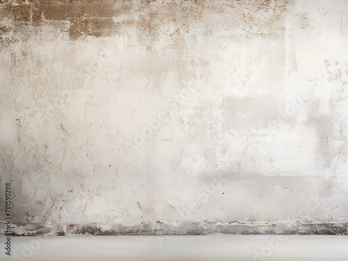 Background: grunge white wall with aged cement texture