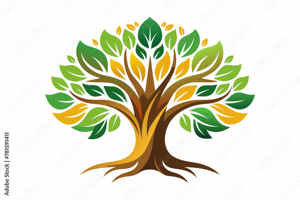 Oak colorful countured logo Oak colorful countured logo
