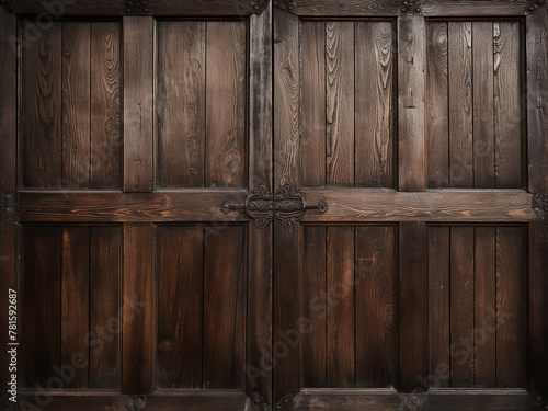 Wooden door texture background showcasing natural brown patterns
