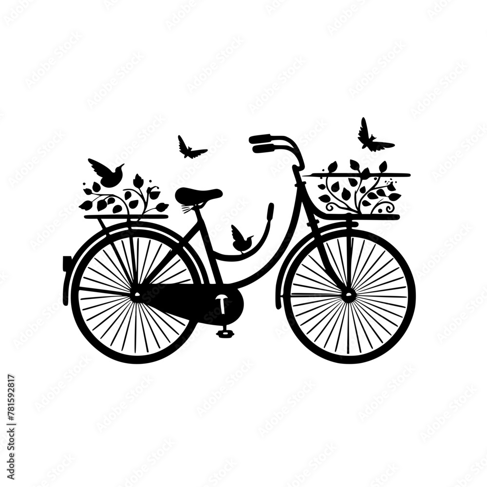 Obraz premium Bicycle SVG, Bike SVG, Bicycle Cut File, Bike Cut File, Bicycle Vector, Bike Vector, Bicycle Clipart, Bike Clipart, Cricut, Png, Silhouette, Mountain Bike Svg bundle, svg files for cricut, digital dow