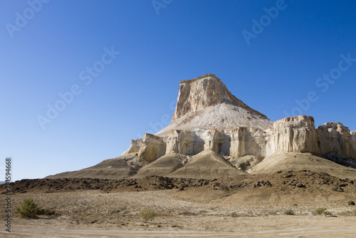 Stunning Mangystau landscape  Kazakhstan. Rock pinnacles view  Bozzhira valley