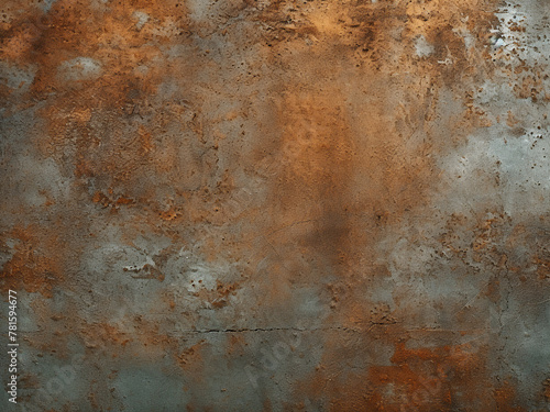 Abstract textured effect on rusty metallic plate generated by AI