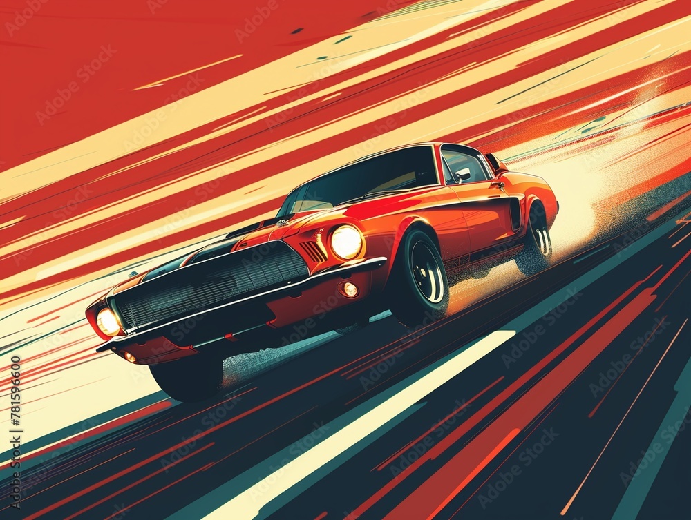 Drive rising with the tension in a high-stakes car race Drive rising with the tension in a high-stakes car race