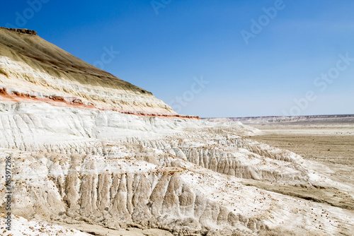 Baysary rock formation view, Mangystau region, Kazakhstan photo